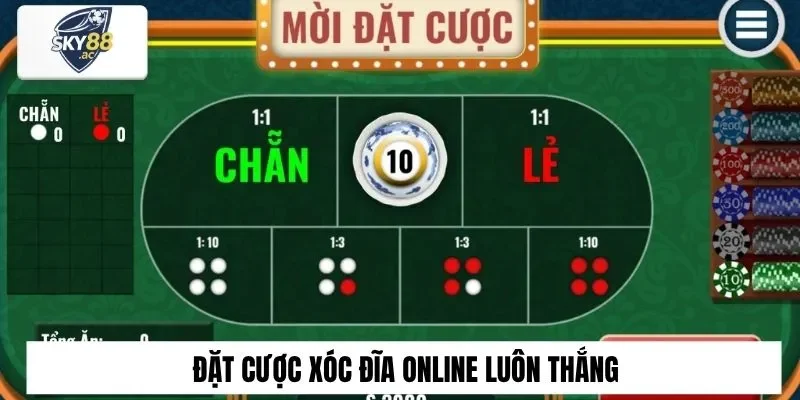 Đặt cược xóc đĩa online luôn thắng